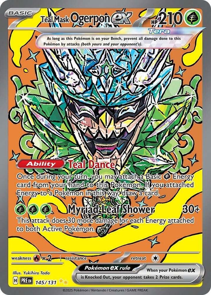 Teal Mask Ogerpon ex (145/131) [Scarlet & Violet: Prismatic Evolutions] | Anubis Games and Hobby