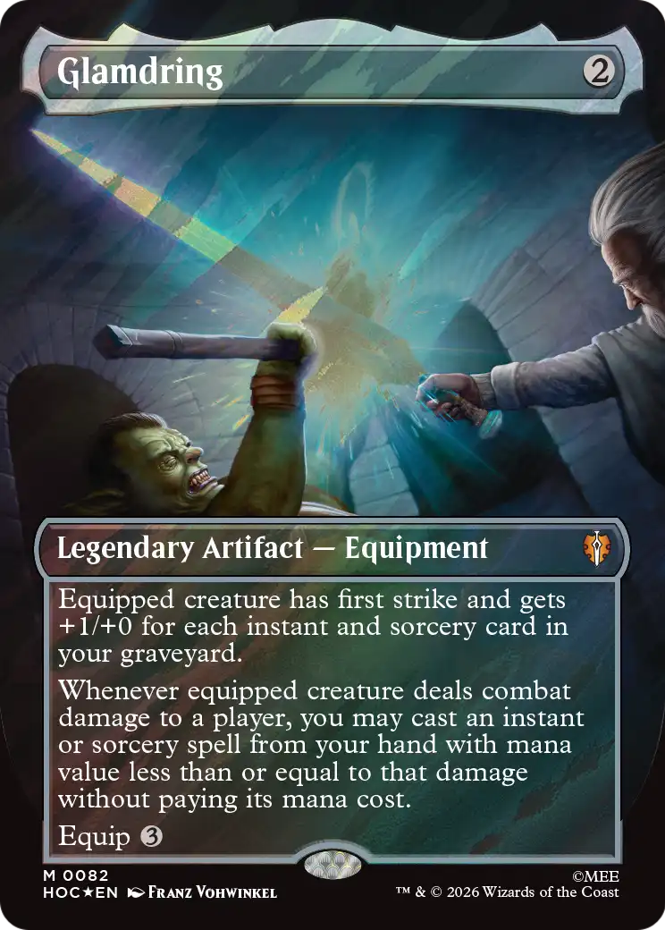 Glamdring (Borderless) (Surge Foil) [The Hobbit: Eternal-Legal] | Anubis Games and Hobby