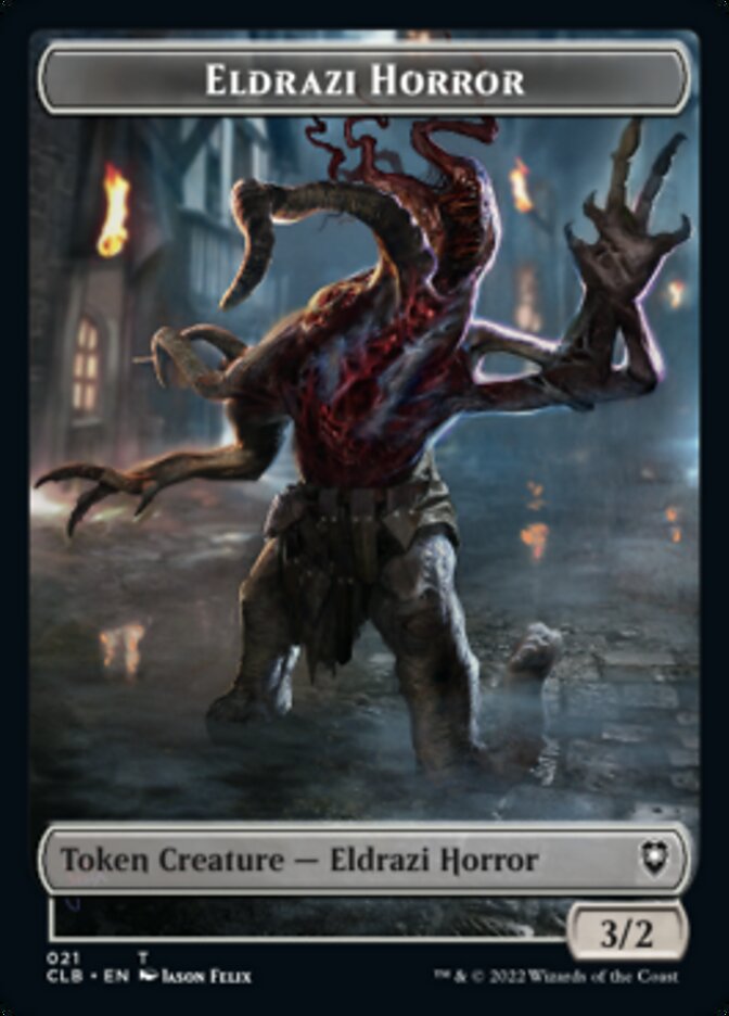 Horror // Eldrazi Horror Double-Sided Token [Commander Legends: Battle for Baldur's Gate Tokens] | Anubis Games and Hobby