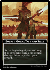 Bounty: Gorra Tash and Silas // Bounty Rules Double-Sided Token [Outlaws of Thunder Junction Commander Tokens] | Anubis Games and Hobby
