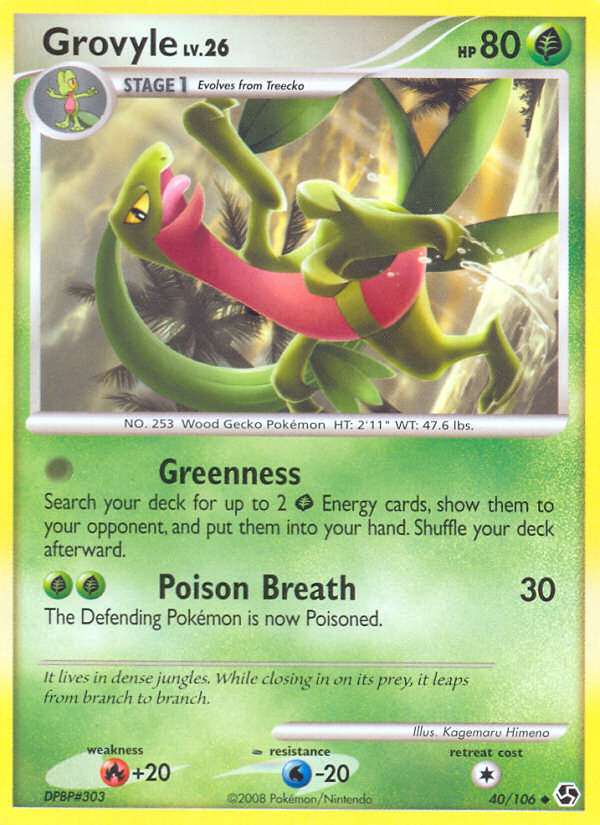 Grovyle (40/106) [Diamond & Pearl: Great Encounters] | Anubis Games and Hobby