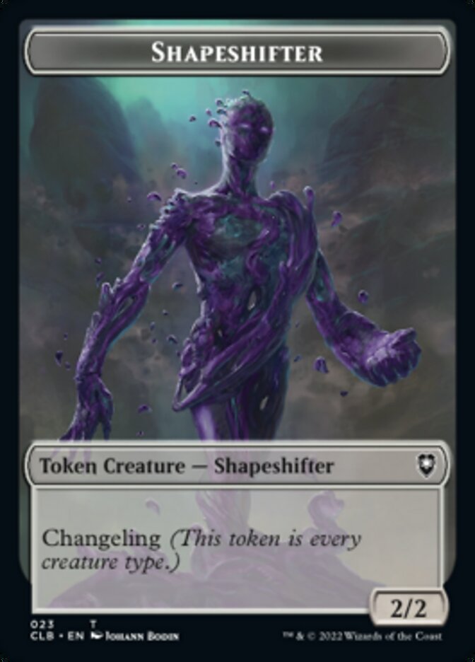 Kor Warrior // Shapeshifter (023) Double-Sided Token [Commander Legends: Battle for Baldur's Gate Tokens] | Anubis Games and Hobby