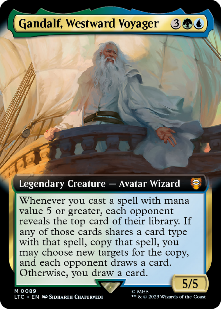 Gandalf, Westward Voyager (Extended Art) [The Lord of the Rings: Tales of Middle-Earth Commander] | Anubis Games and Hobby