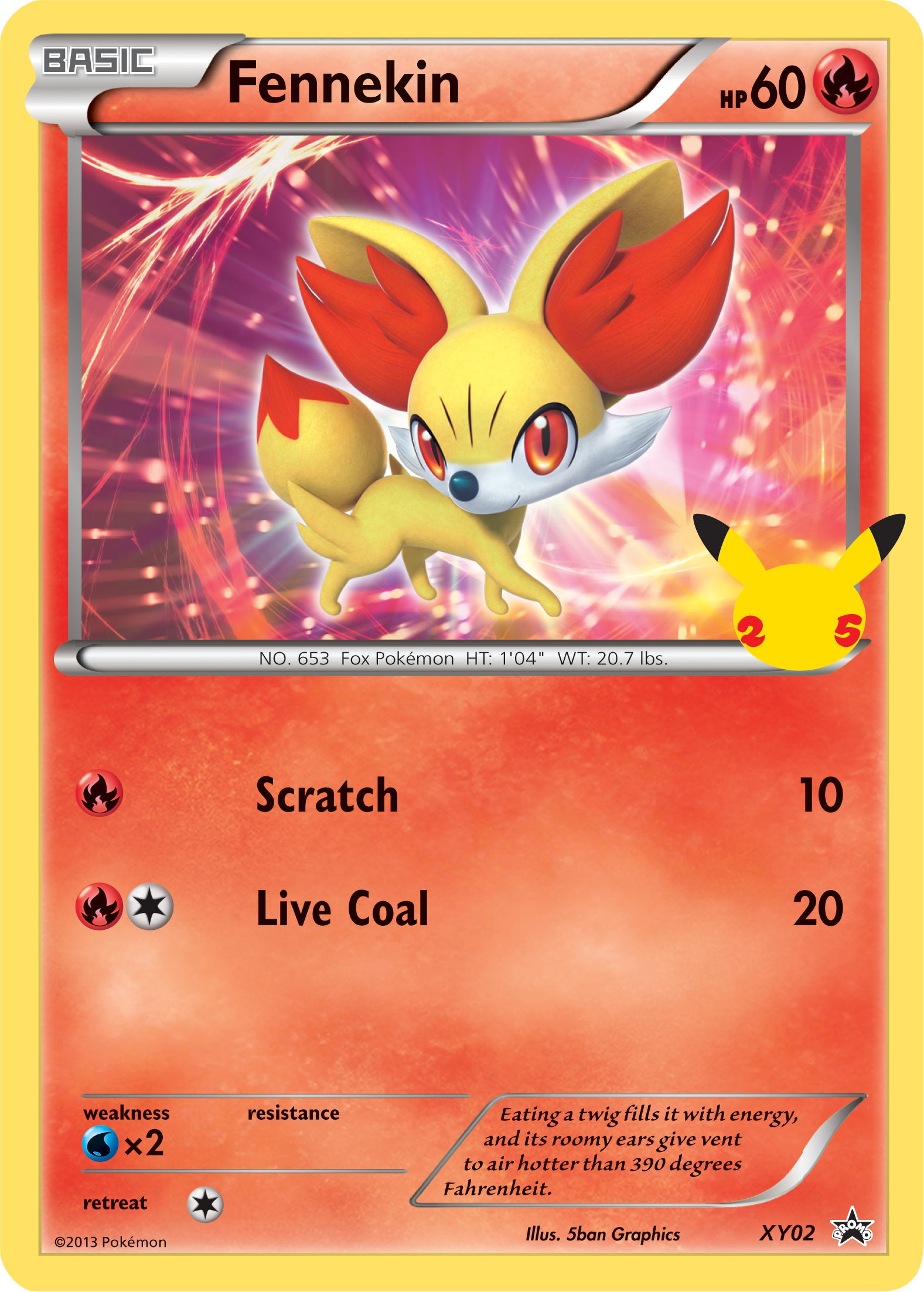 Fennekin (XY02) (Jumbo Card) [First Partner Pack] | Anubis Games and Hobby