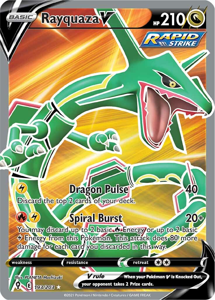 Rayquaza V (193/203) [Sword & Shield: Evolving Skies] | Anubis Games and Hobby