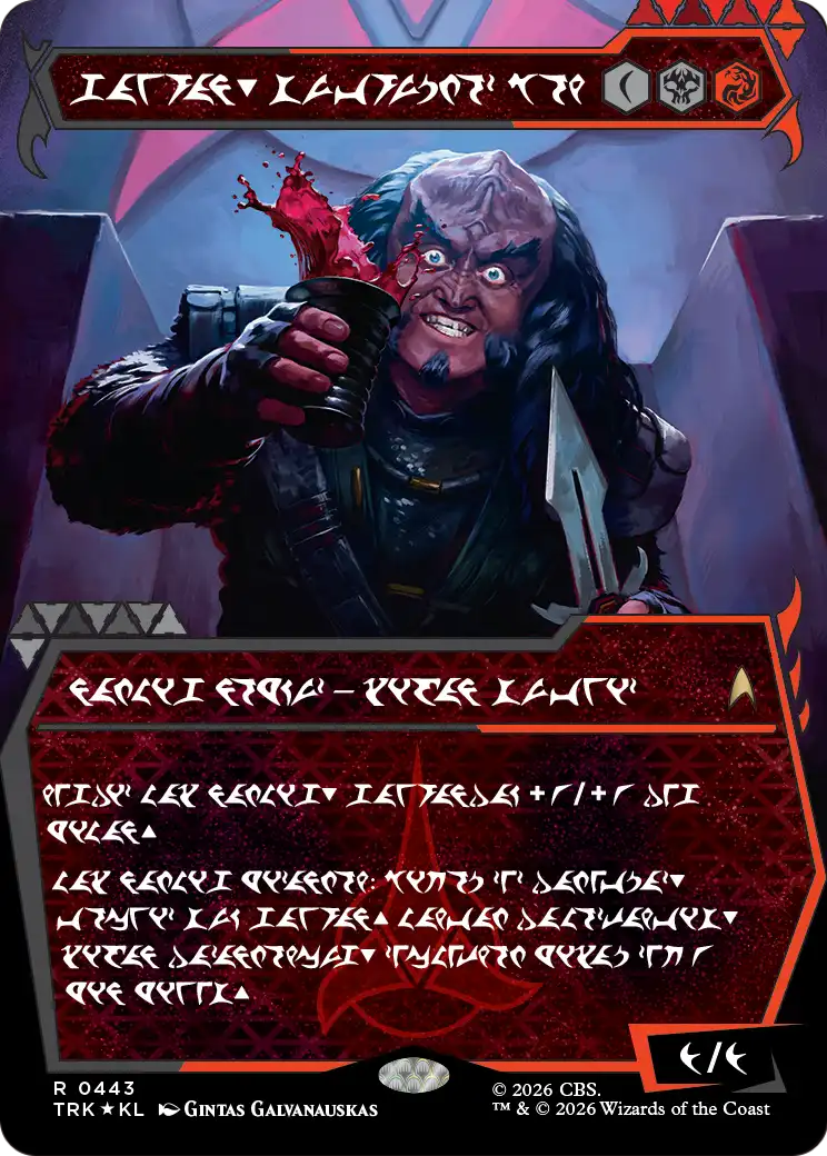 Gowron, Eager for Battle (Showcase) (Klingon) [Star Trek] | Anubis Games and Hobby