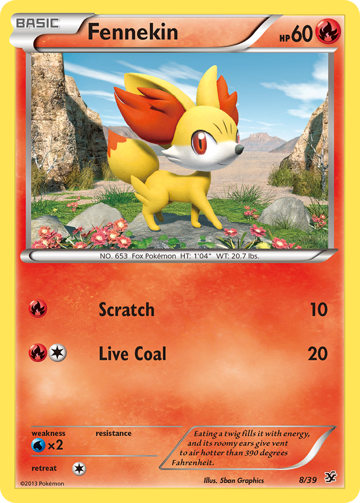 Fennekin (8/39) [XY: Kalos Starter Set] | Anubis Games and Hobby
