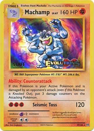 Machamp (59/108) (XY Evolutions Staff Prerelease) [XY: Black Star Promos] | Anubis Games and Hobby