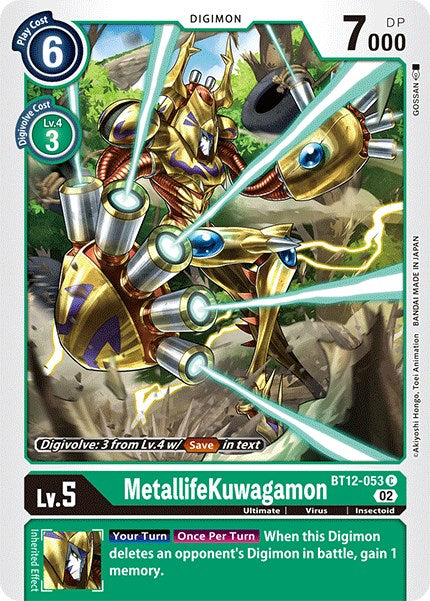 MetallifeKuwagamon [BT12-053] [Across Time] | Anubis Games and Hobby