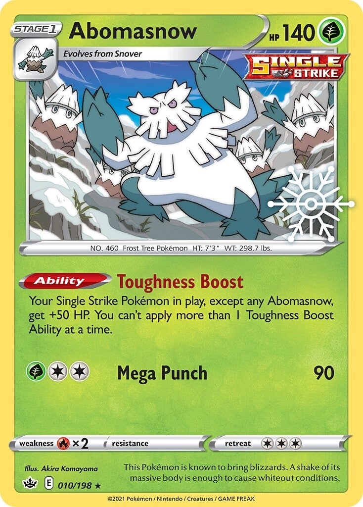 Abomasnow (010/198) (Holiday Calendar) [Sword & Shield: Chilling Reign] | Anubis Games and Hobby