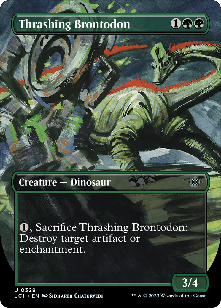 Thrashing Brontodon (Borderless) [The Lost Caverns of Ixalan] | Anubis Games and Hobby