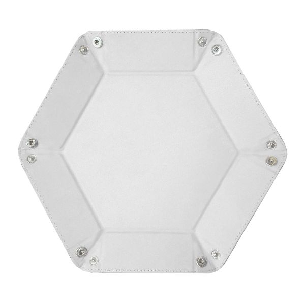 Hexagon Dice Tray LX - White | Anubis Games and Hobby