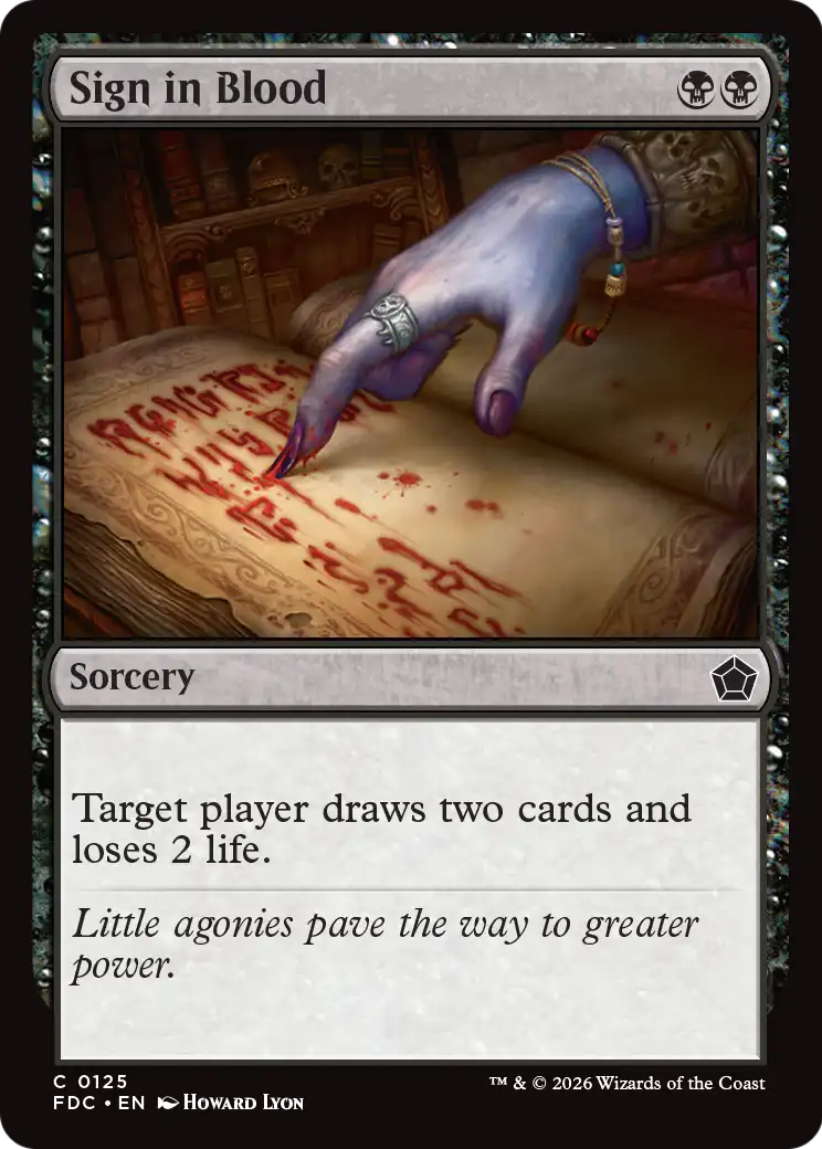 Sign in Blood [Foundations Commander] | Anubis Games and Hobby