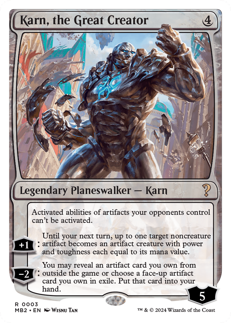 Karn, the Great Creator (White Border) [Mystery Booster 2] | Anubis Games and Hobby