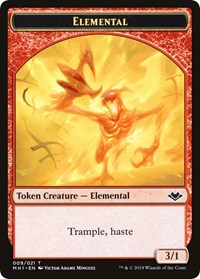 Elemental (009) // Goblin Double-Sided Token [Modern Horizons Tokens] | Anubis Games and Hobby