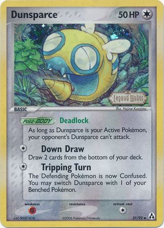 Dunsparce (31/92) (Stamped) [EX: Legend Maker] | Anubis Games and Hobby