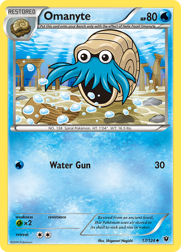 Omanyte (17/124) [XY: Fates Collide] | Anubis Games and Hobby