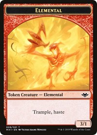 Elemental (009) // Spirit Double-Sided Token [Modern Horizons Tokens] | Anubis Games and Hobby