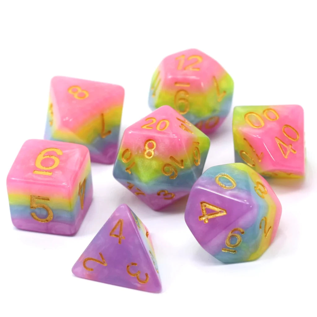 Princess Unicorn Bubblegum - 7pc RPG Set | Anubis Games and Hobby