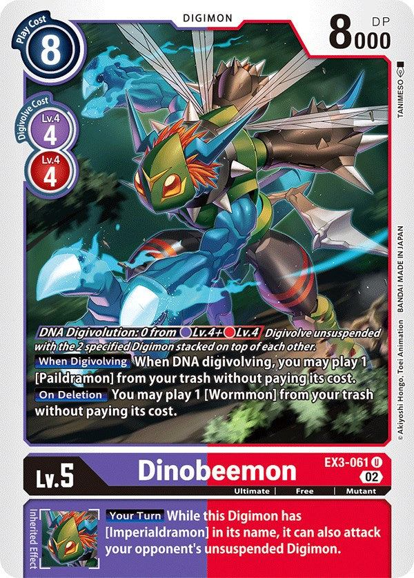 Dinobeemon [EX3-061] [Draconic Roar] | Anubis Games and Hobby