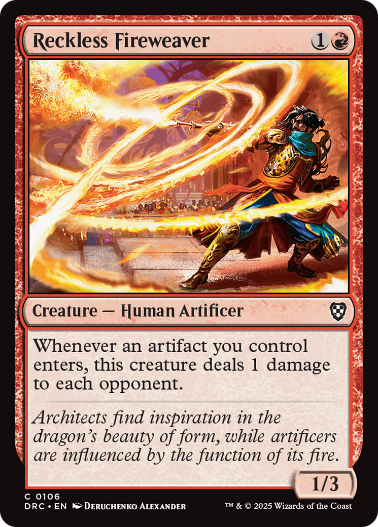 Reckless Fireweaver [Aetherdrift Commander] | Anubis Games and Hobby