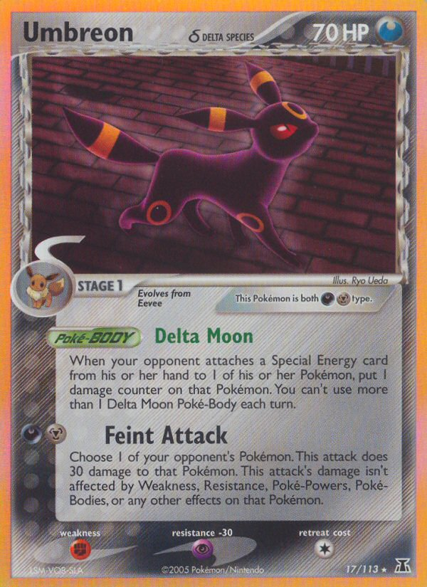 Umbreon (17/113) (Delta Species) [EX: Delta Species] | Anubis Games and Hobby