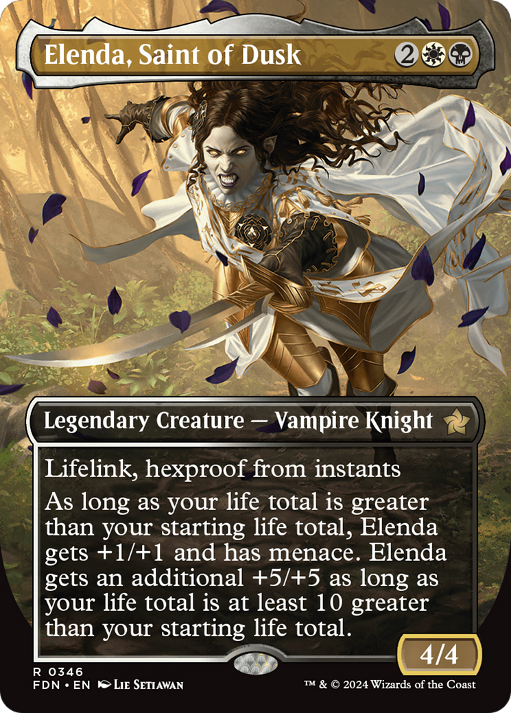 Elenda, Saint of Dusk (Borderless) [Foundations] | Anubis Games and Hobby