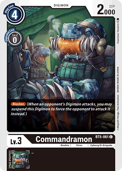 Commandramon [BT5-061] [Battle of Omni] | Anubis Games and Hobby