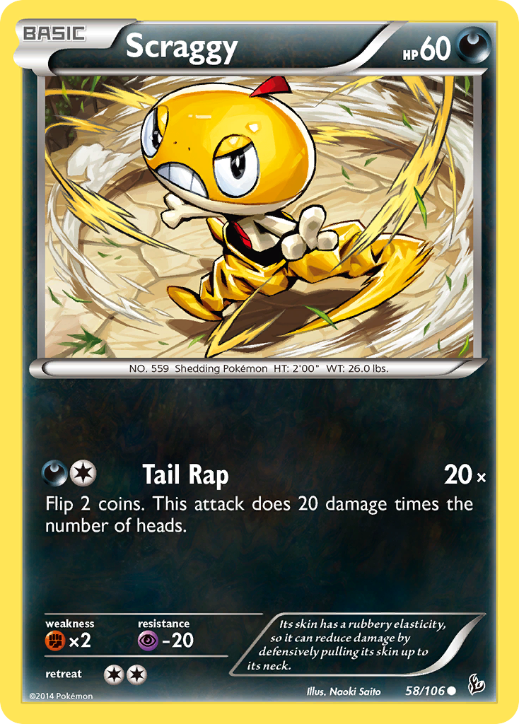 Scraggy (58/106) [XY: Flashfire] | Anubis Games and Hobby