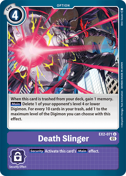 Death Slinger [EX2-071] [Digital Hazard] | Anubis Games and Hobby