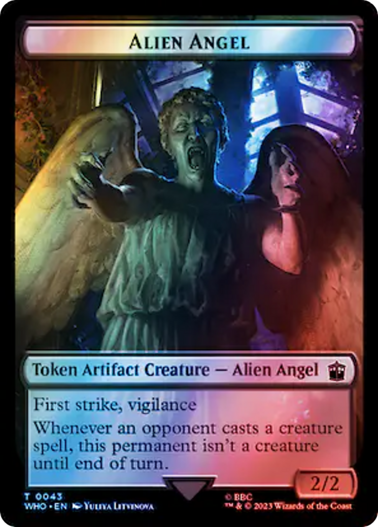 Alien Angel // Food (0057) Double-Sided Token (Surge Foil) [Doctor Who Tokens] | Anubis Games and Hobby