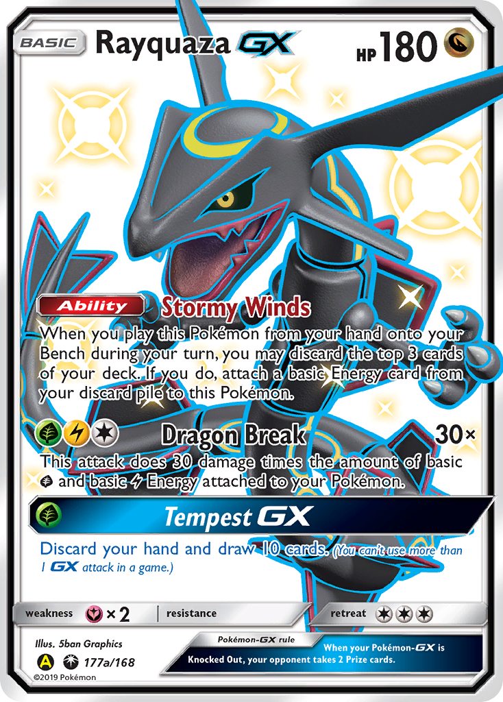 Rayquaza GX (177a/168) [Alternate Art Promos] | Anubis Games and Hobby