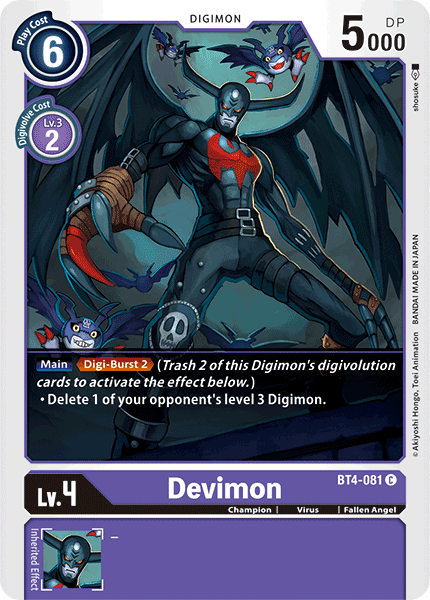 Devimon [BT4-081] [Great Legend] | Anubis Games and Hobby