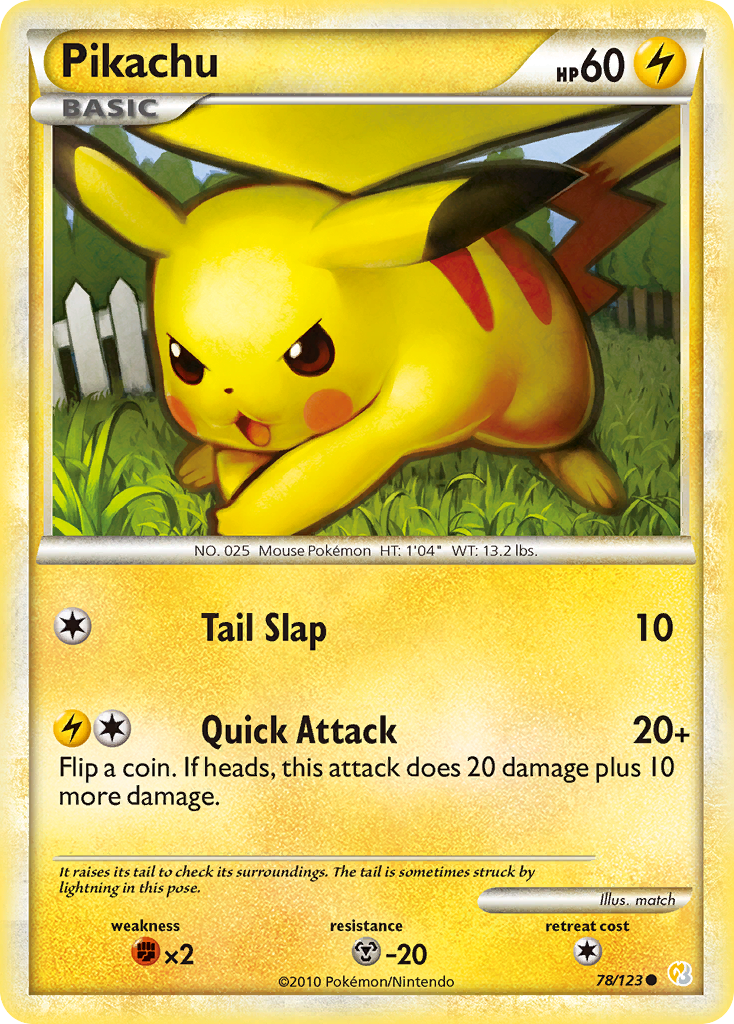 Pikachu (78/123) [HeartGold & SoulSilver: Base Set] | Anubis Games and Hobby