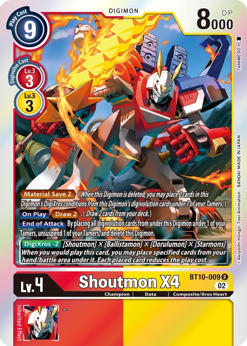 Shoutmon X4 [BT10-009] [Xros Encounter] | Anubis Games and Hobby