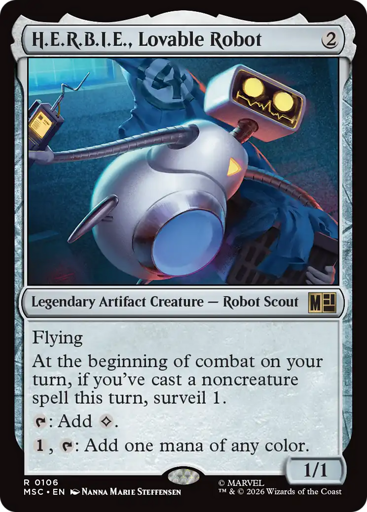 H.E.R.B.I.E., Lovable Robot (Surge Foil) [Marvel Super Heroes Commander] | Anubis Games and Hobby