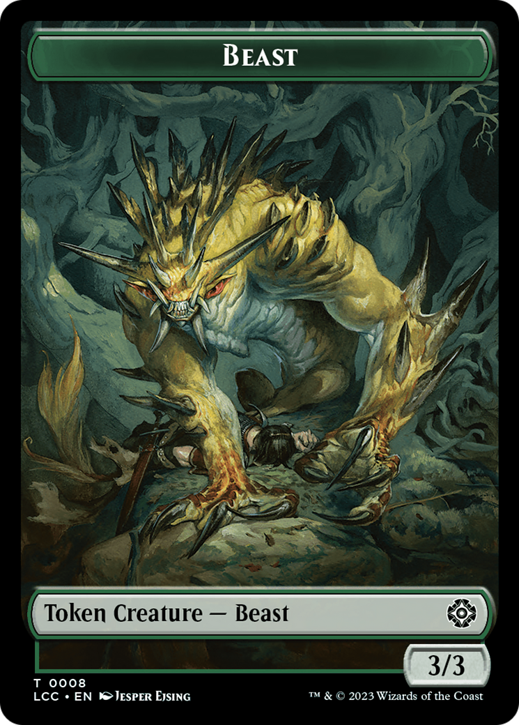 Beast // Merfolk (0003) Double-Sided Token [The Lost Caverns of Ixalan Commander Tokens] | Anubis Games and Hobby