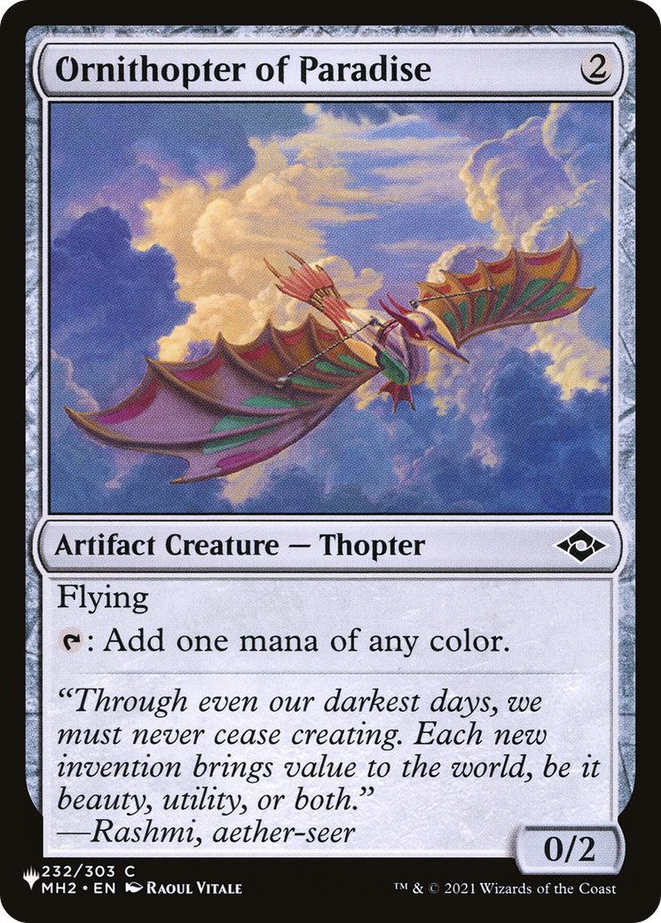 Ornithopter of Paradise [The List Reprints] | Anubis Games and Hobby