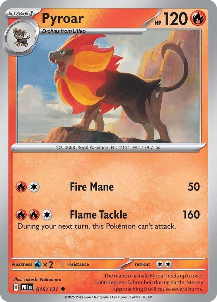 Pyroar (016/131) [Scarlet & Violet: Prismatic Evolutions] | Anubis Games and Hobby