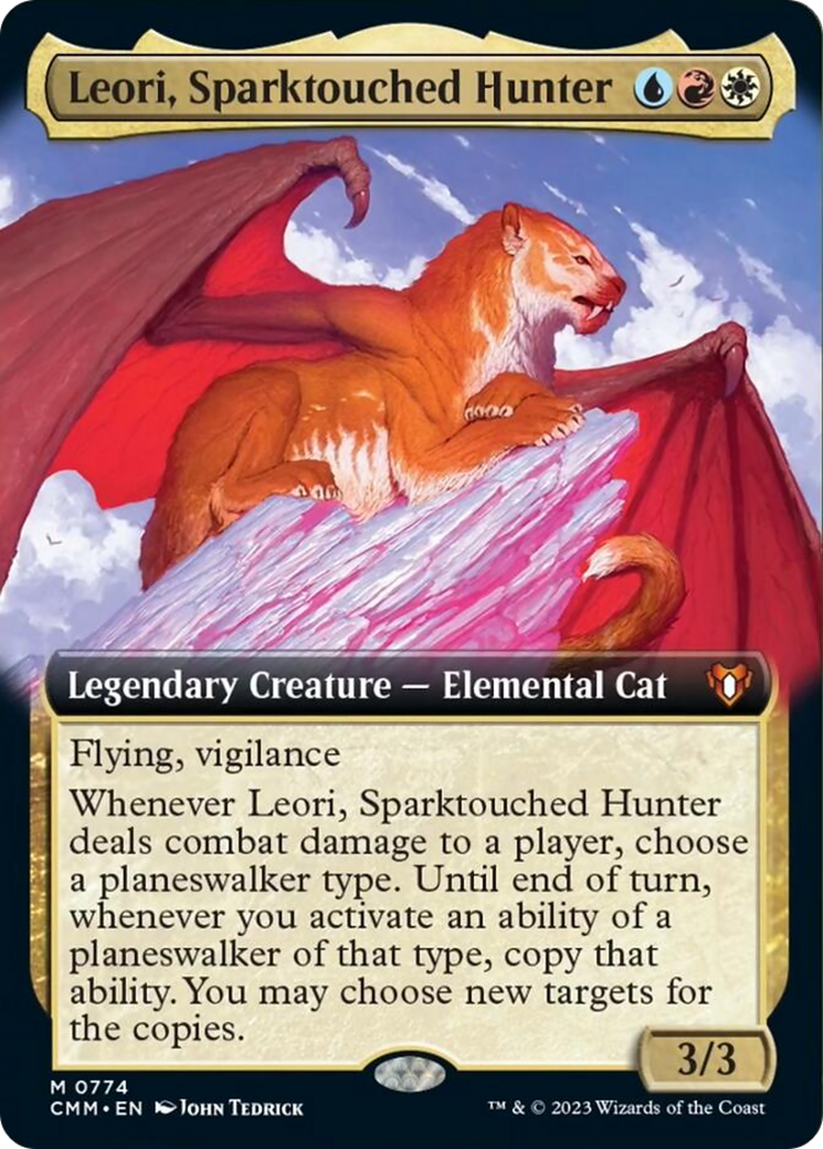 Leori, Sparktouched Hunter (Extended Art) [Commander Masters] | Anubis Games and Hobby