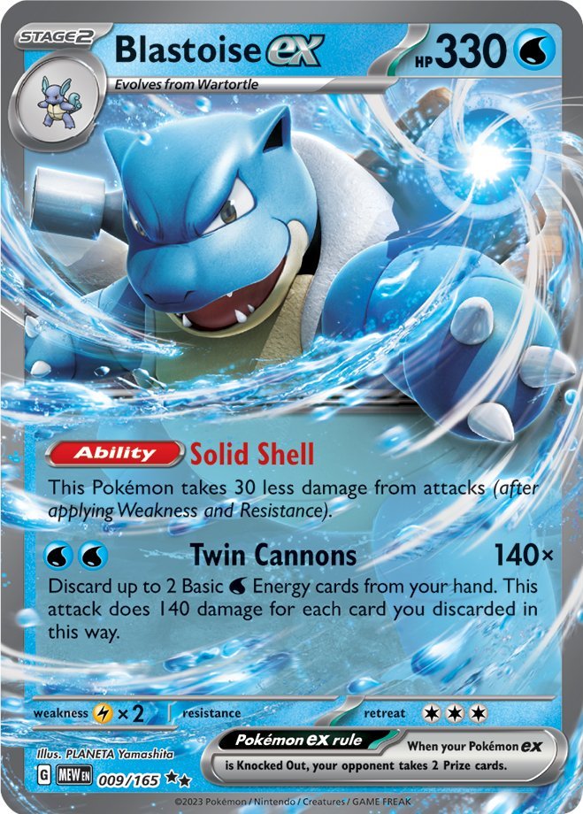 Blastoise ex (009/165) [Scarlet & Violet: 151] | Anubis Games and Hobby