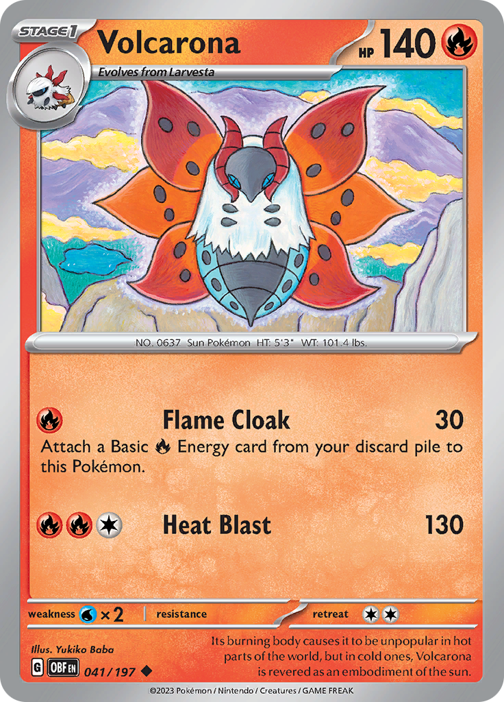 Volcarona (041/197) [Scarlet & Violet: Obsidian Flames] | Anubis Games and Hobby