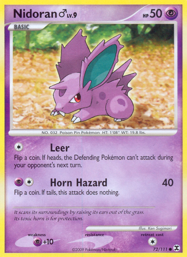 Nidoran (72/111) (Male) [Platinum: Rising Rivals] | Anubis Games and Hobby