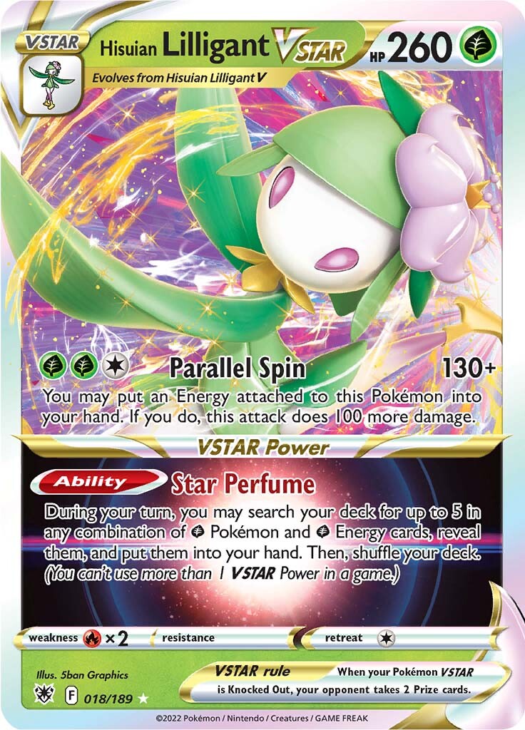Hisuian Lilligant VSTAR (018/189) [Sword & Shield: Astral Radiance] | Anubis Games and Hobby