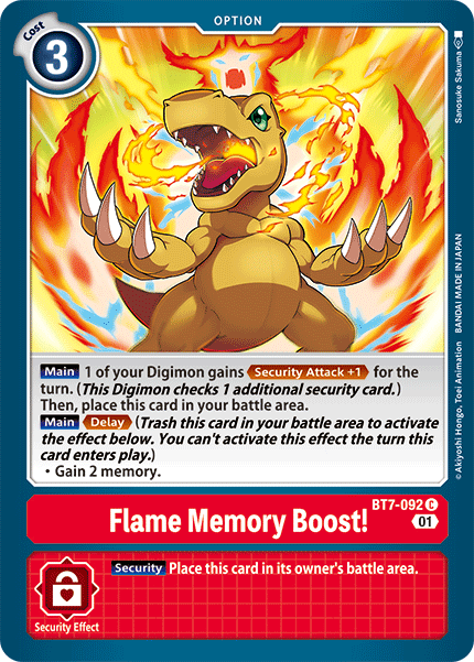 Flame Memory Boost! [BT7-092] [Next Adventure] | Anubis Games and Hobby