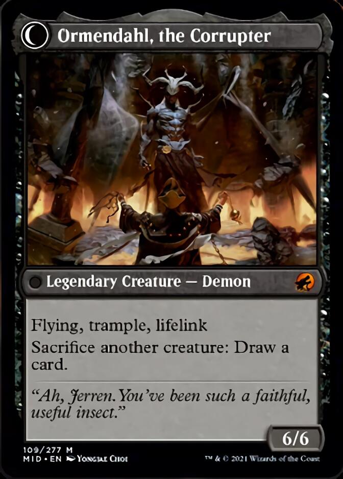 Jerren, Corrupted Bishop // Ormendahl, the Corrupted [Innistrad: Midnight Hunt] | Anubis Games and Hobby