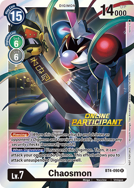 Chaosmon [BT4-090] (Online Participant) [Great Legend Promos] | Anubis Games and Hobby