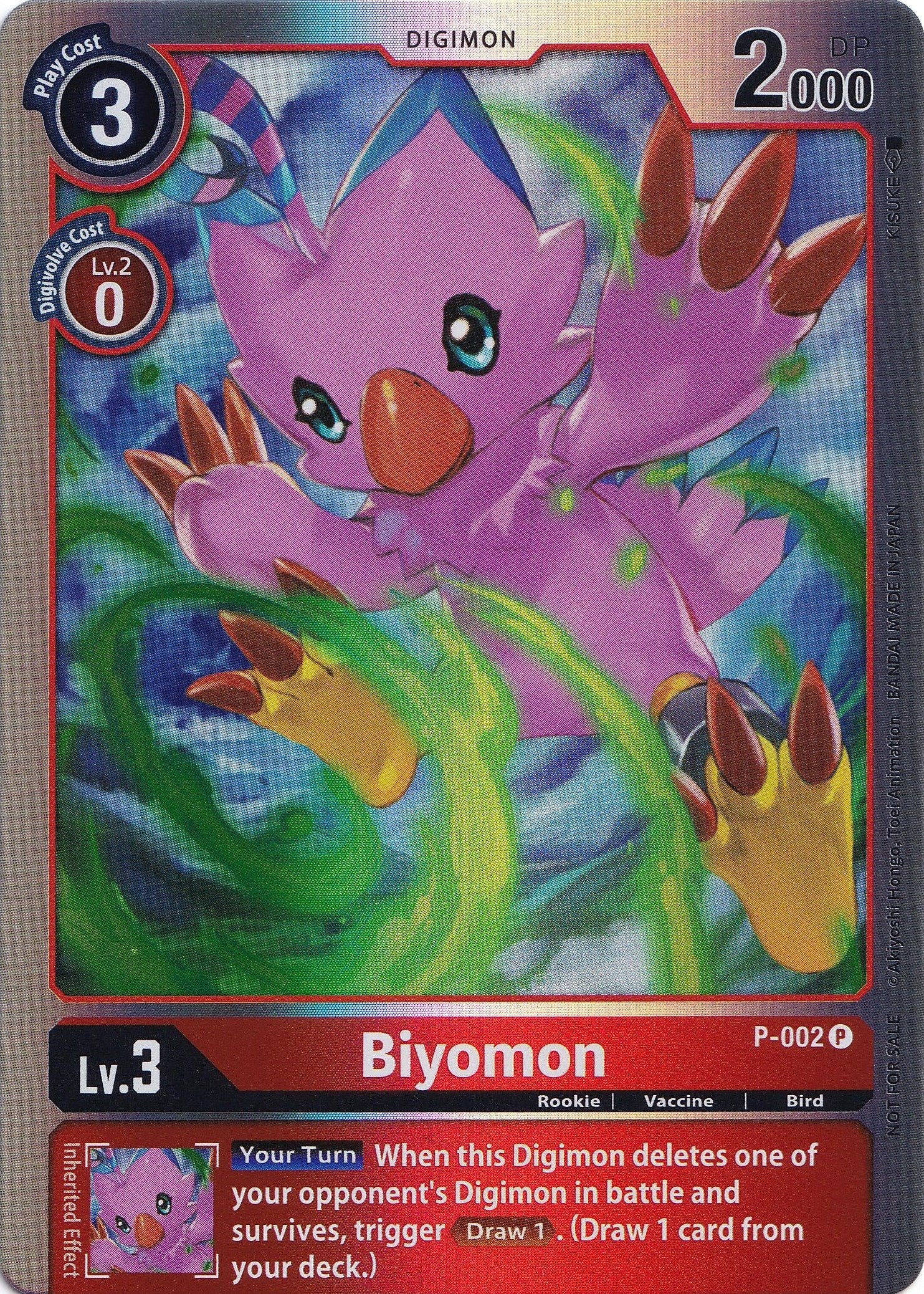 Biyomon [P-002] (Rainbow Foil) [Promotional Cards] | Anubis Games and Hobby