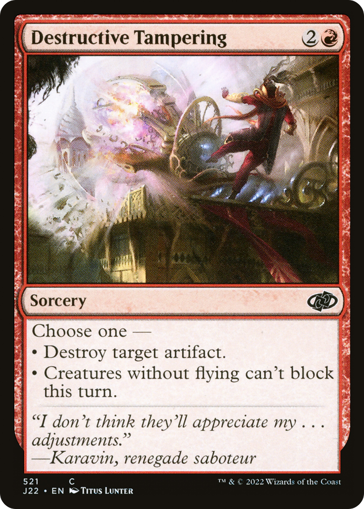 Destructive Tampering [Jumpstart 2022] | Anubis Games and Hobby