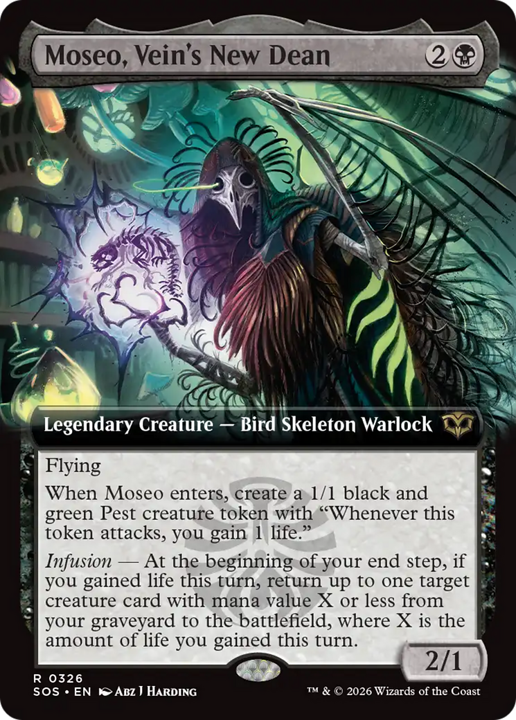 Moseo, Vein's New Dean (Extended Art) [Secrets of Strixhaven] | Anubis Games and Hobby
